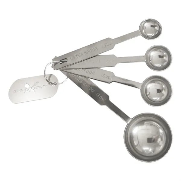 4 pc. set of stainless steel measuring spoons - 1/4 teaspoon,... from ASI 61125 Hit Promotional Products / Hit®