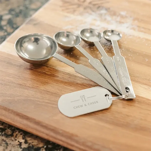 4 pc. set of stainless steel measuring spoons - 1/4 teaspoon,... from ASI 61125 Hit Promotional Products / Hit®
