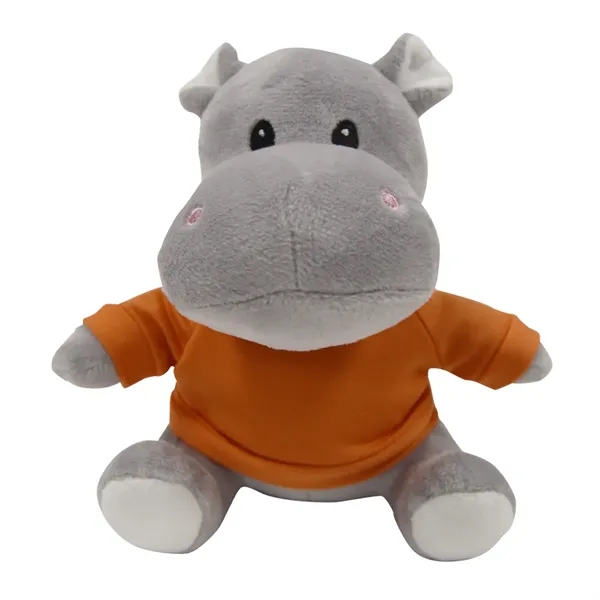 6" Herbie the Hippo polyester stuffed animal with choice of colored... from ASI 61125 Hit Promotional Products / Hit®