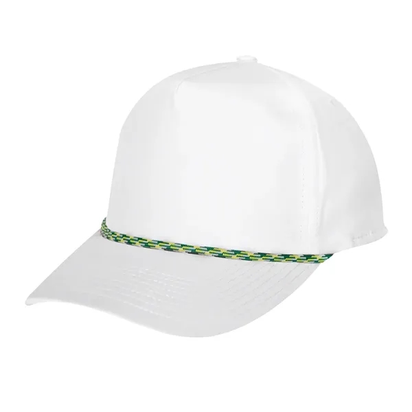 Structured baseball cap with woven rope along visor base and adjustable... from ASI 61125 Hit Promotional Products / Hit®