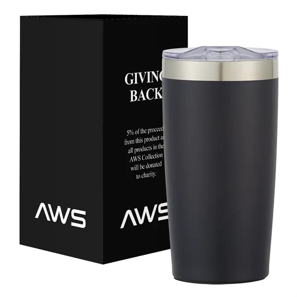 20 ounce stainless steel tumbler with thumb-slide rubber gasketed lid and... from ASI 61125 Hit Promotional Products / Hit®