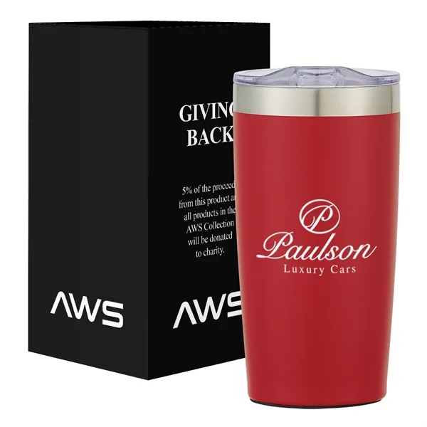 20 ounce stainless steel tumbler with thumb-slide rubber gasketed lid and... from ASI 61125 Hit Promotional Products / Hit®