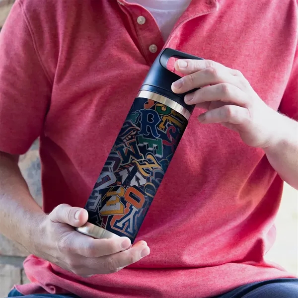 18 ounce double wall insulated stainless steel bottle with wide mouth,... from ASI 61125 Hit Promotional Products / Hit®