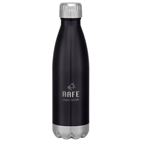 16-ounce stainless steel bottle with double-wall construction, screw-on and spill-resistant lid... from ASI 61125 Hit Promotional Products / Hit®