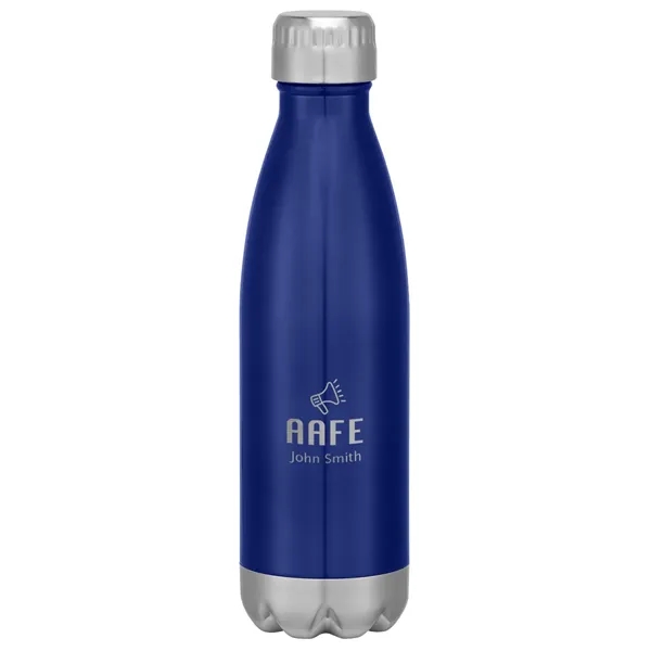 16-ounce stainless steel bottle with double-wall construction, screw-on and spill-resistant lid... from ASI 61125 Hit Promotional Products / Hit®