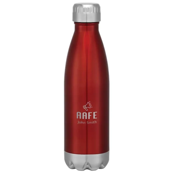 16-ounce stainless steel bottle with double-wall construction, screw-on and spill-resistant lid... from ASI 61125 Hit Promotional Products / Hit®