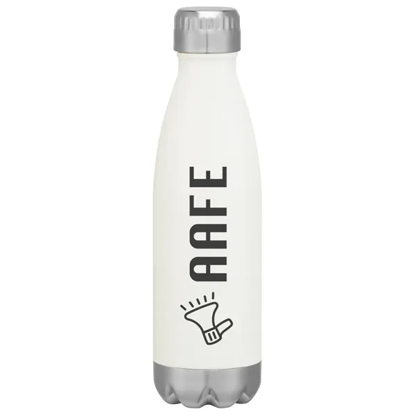 16-ounce stainless steel bottle with double-wall construction, screw-on and spill-resistant lid... from ASI 61125 Hit Promotional Products / Hit®