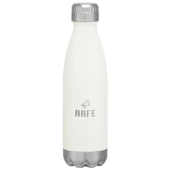 16-ounce stainless steel bottle with double-wall construction, screw-on and spill-resistant lid... from ASI 61125 Hit Promotional Products / Hit®