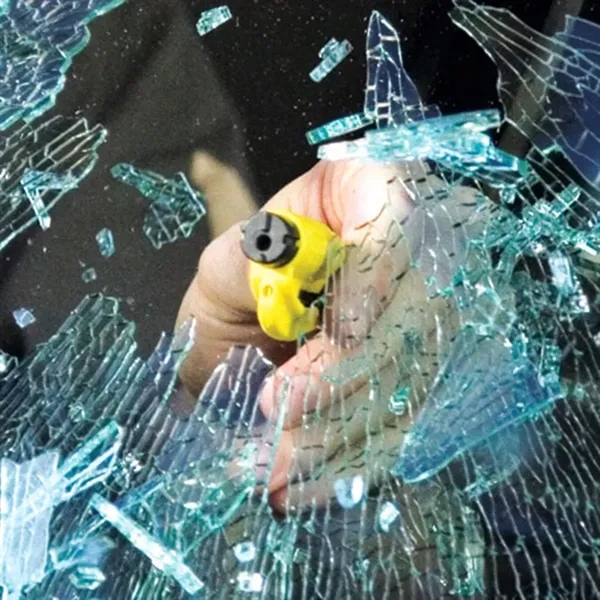 Auto safety tool with glass shattering spike and a blade.... from ASI 61125 Hit Promotional Products / Hit®