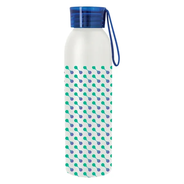 22 ounce  aluminum water bottle with screw-on lid and wrist... from ASI 61125 Hit Promotional Products / Hit®