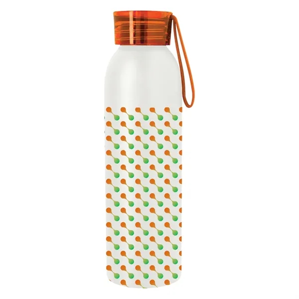 22 ounce  aluminum water bottle with screw-on lid and wrist... from ASI 61125 Hit Promotional Products / Hit®