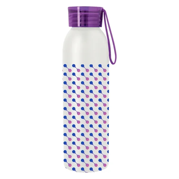 22 ounce  aluminum water bottle with screw-on lid and wrist... from ASI 61125 Hit Promotional Products / Hit®