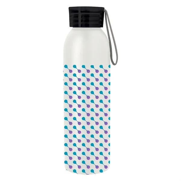 22 ounce  aluminum water bottle with screw-on lid and wrist... from ASI 61125 Hit Promotional Products / Hit®