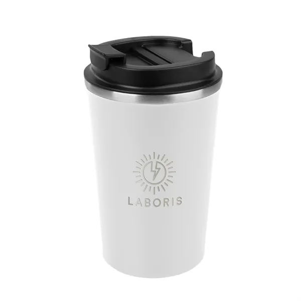 Insulated stainless steel 13 ounce tumbler with screw-on spill resistant lid.... from ASI 61125 Hit Promotional Products / Hit®