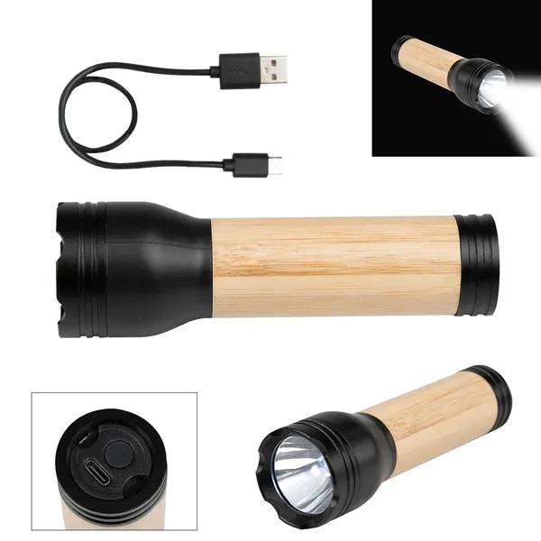 LED flashlight with three light settings, rechargeable design and a type-C... from ASI 61125 Hit Promotional Products / Hit®