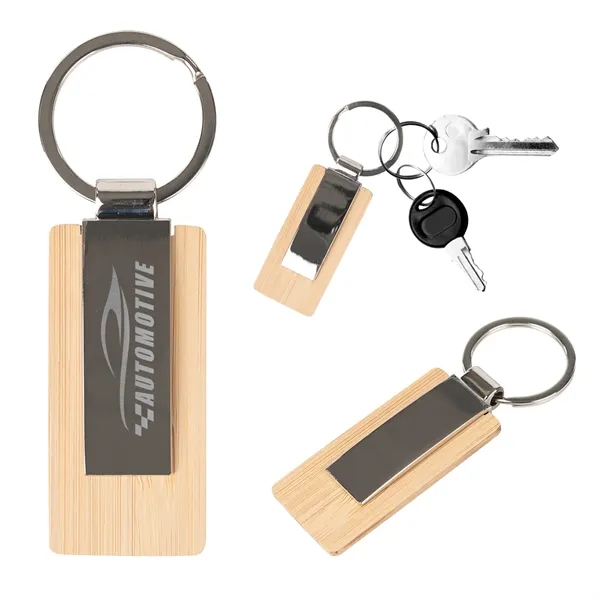 Bamboo key tag with a split ring attachment.... from ASI 61125 Hit Promotional Products / Hit®