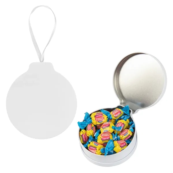 1.5" x 4.75" x 4.25" ornament tin with candy and a... from ASI 61125 Hit Promotional Products / Hit®