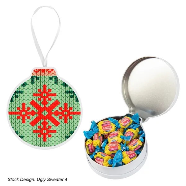 1.5" x 4.75" x 4.25" ornament tin with candy and a... from ASI 61125 Hit Promotional Products / Hit®