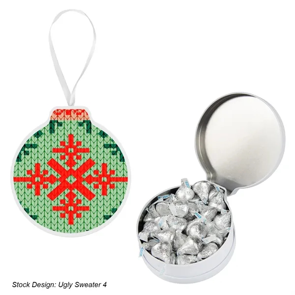 1.5" x 4.75" x 4.25" ornament tin with candy and a... from ASI 61125 Hit Promotional Products / Hit®