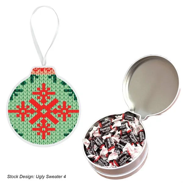 1.5" x 4.75" x 4.25" ornament tin with candy and a... from ASI 61125 Hit Promotional Products / Hit®