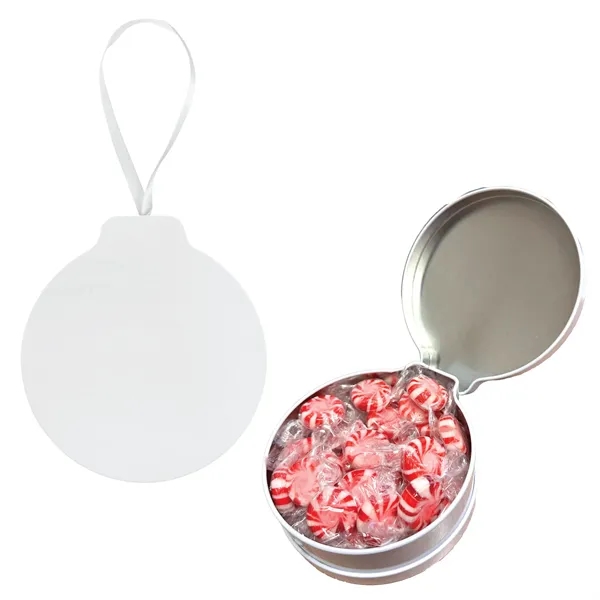 1.5" x 4.75" x 4.25" ornament tin with candy and a... from ASI 61125 Hit Promotional Products / Hit®