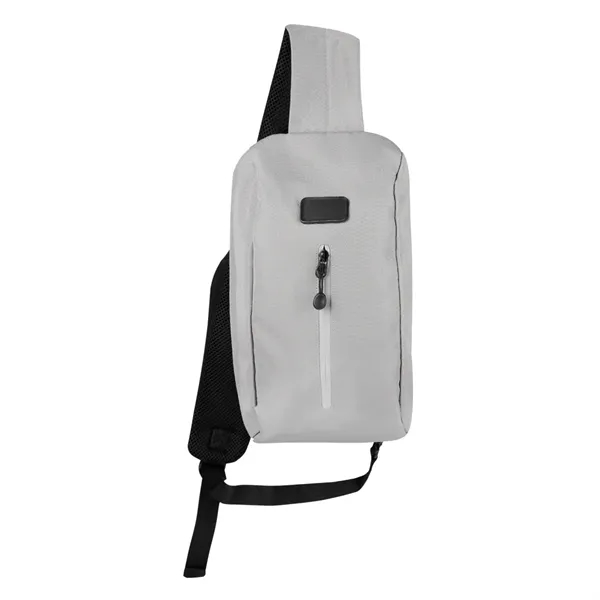 Sling backpack with an ergonomic crossbody design, expandable pocket, reflective details... from ASI 61125 Hit Promotional Products / Hit®