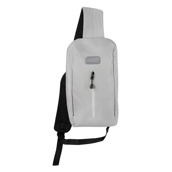 Sling backpack with an ergonomic crossbody design, expandable pocket, reflective details... from ASI 61125 Hit Promotional Products / Hit®
