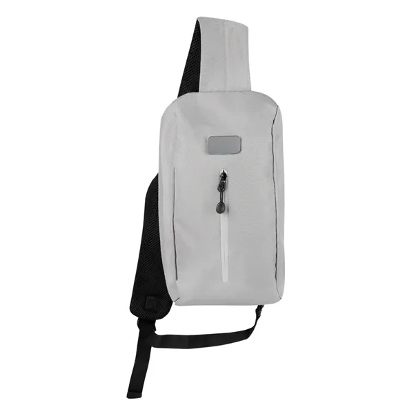 Sling backpack with an ergonomic crossbody design, expandable pocket, reflective details... from ASI 61125 Hit Promotional Products / Hit®