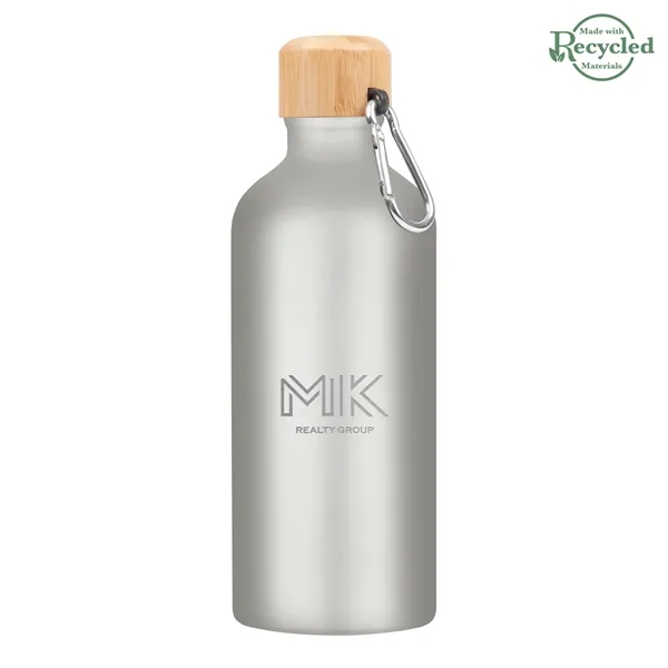 20 ounce aluminum bicycle bottle with bamboo wood lid and carabiner... from ASI 61125 Hit Promotional Products / Hit®