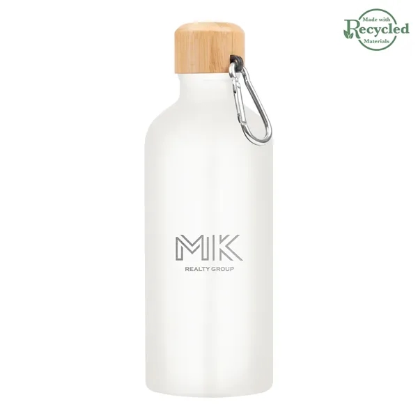 20 ounce aluminum bicycle bottle with bamboo wood lid and carabiner... from ASI 61125 Hit Promotional Products / Hit®