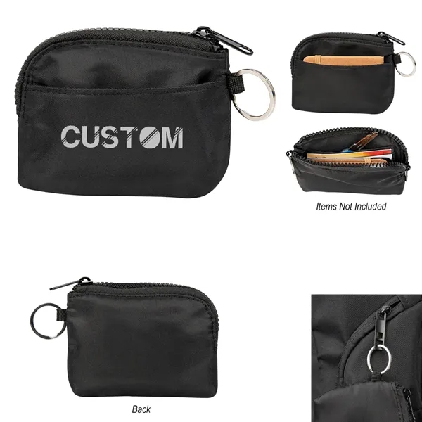 4" x 5" rPET card pouch with zipper closure and split... from ASI 61125 Hit Promotional Products / Hit®