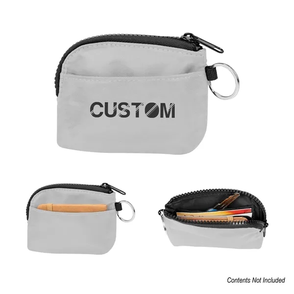 4" x 5" rPET card pouch with zipper closure and split... from ASI 61125 Hit Promotional Products / Hit®