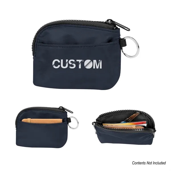 4" x 5" rPET card pouch with zipper closure and split... from ASI 61125 Hit Promotional Products / Hit®
