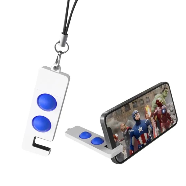 Fidget keychain and cellphone stand with two pop-able dots.... from ASI 61125 Hit Promotional Products / Hit®