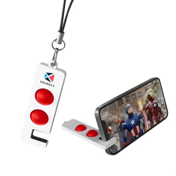 Fidget keychain and cellphone stand with two pop-able dots.... from ASI 61125 Hit Promotional Products / Hit®