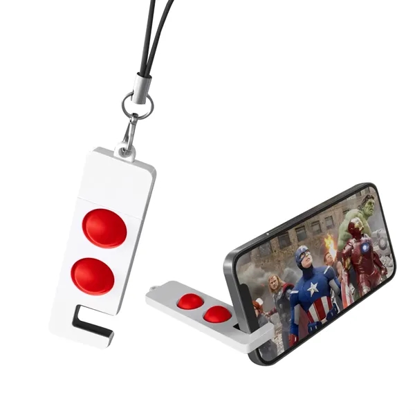 Fidget keychain and cellphone stand with two pop-able dots.... from ASI 61125 Hit Promotional Products / Hit®
