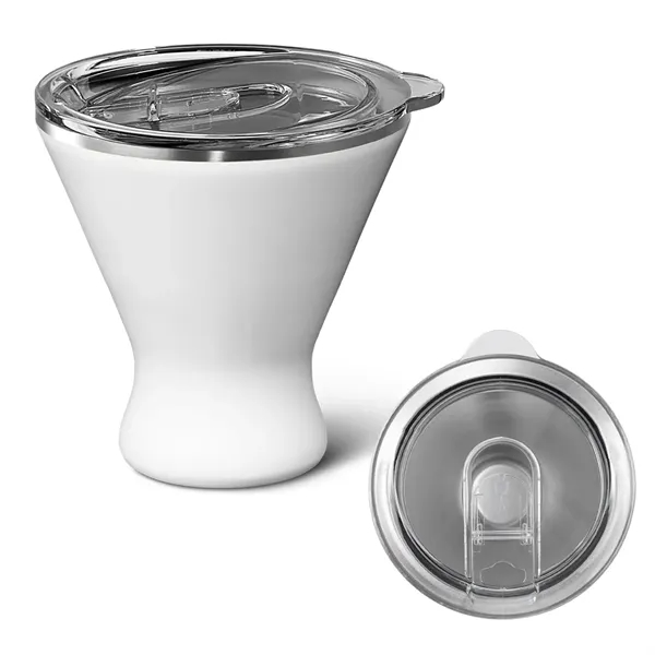 10 ounce powder-coated insulated stainless steel martini glass with plastic spill... from ASI 61125 Hit Promotional Products / Hit®