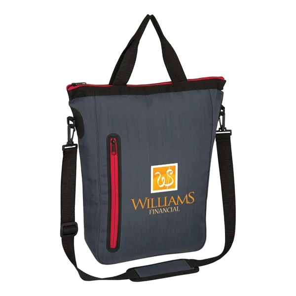 300 denier nylon and lattice polyester water-resistant bag with detachable/adjustable padded... from ASI 61125 Hit Promotional Products / Hit®