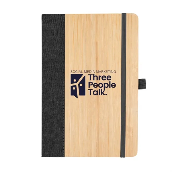 Bamboo and recycled polyester journal with 80 lined pages, bookmark, strap... from ASI 61125 Hit Promotional Products / Hit®