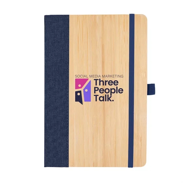 Bamboo and recycled polyester journal with 80 lined pages, bookmark, strap... from ASI 61125 Hit Promotional Products / Hit®