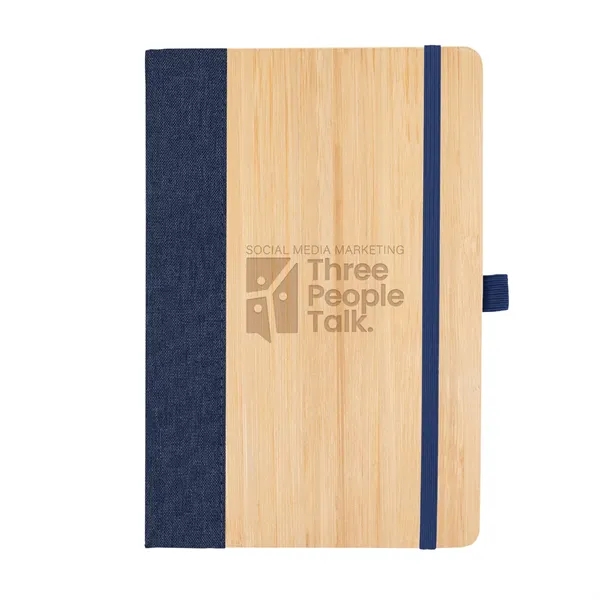 Bamboo and recycled polyester journal with 80 lined pages, bookmark, strap... from ASI 61125 Hit Promotional Products / Hit®