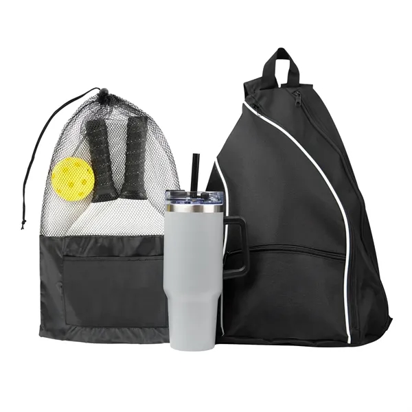 Pickleball kit with backpack, paddles, balls and tumbler.... from ASI 61125 Hit Promotional Products / Hit®