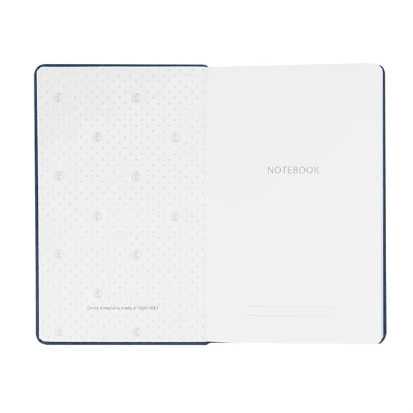 rPET journal with 96 lined pages, bookmark and strap closure.... from ASI 61125 Hit Promotional Products / Hit®