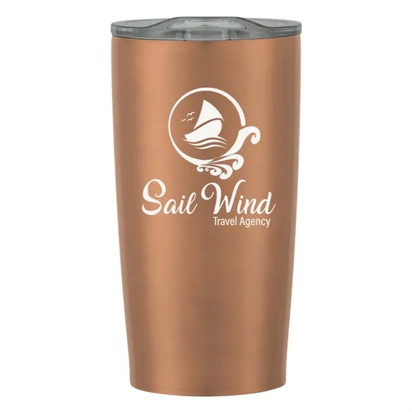 20 oz. stainless steel tumbler with double wall construction and snap-on,... from ASI 61125 Hit Promotional Products / Hit®