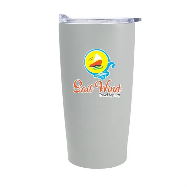 20 oz. stainless steel tumbler with double wall construction and snap-on,... from ASI 61125 Hit Promotional Products / Hit®
