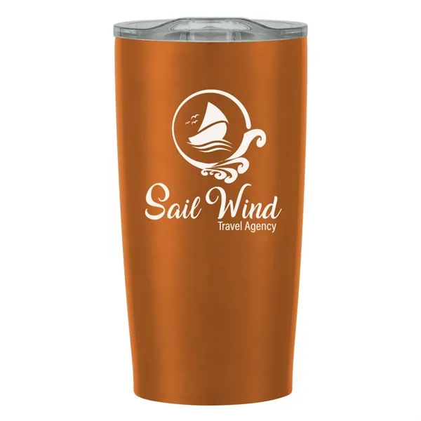 20 oz. stainless steel tumbler with double wall construction and snap-on,... from ASI 61125 Hit Promotional Products / Hit®