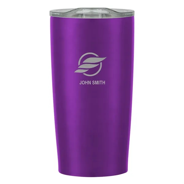 20 oz. stainless steel tumbler with double wall construction and snap-on,... from ASI 61125 Hit Promotional Products / Hit®