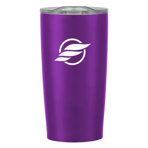 20 oz. stainless steel tumbler with double wall construction and snap-on,... from ASI 61125 Hit Promotional Products / Hit®