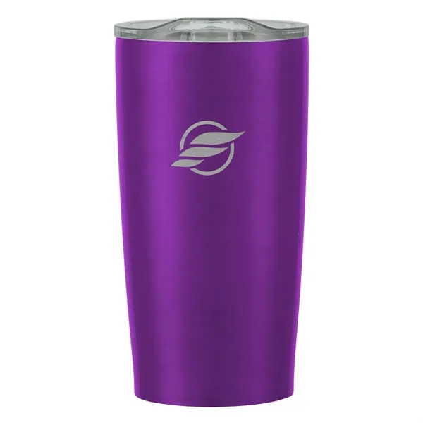 20 oz. stainless steel tumbler with double wall construction and snap-on,... from ASI 61125 Hit Promotional Products / Hit®