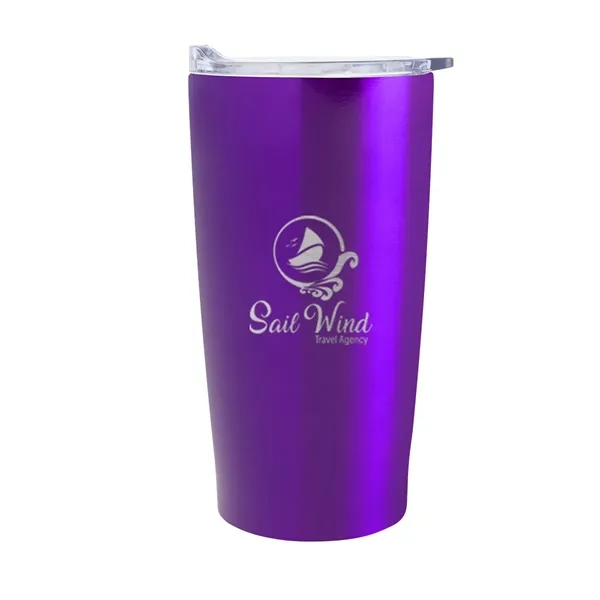 20 oz. stainless steel tumbler with double wall construction and snap-on,... from ASI 61125 Hit Promotional Products / Hit®